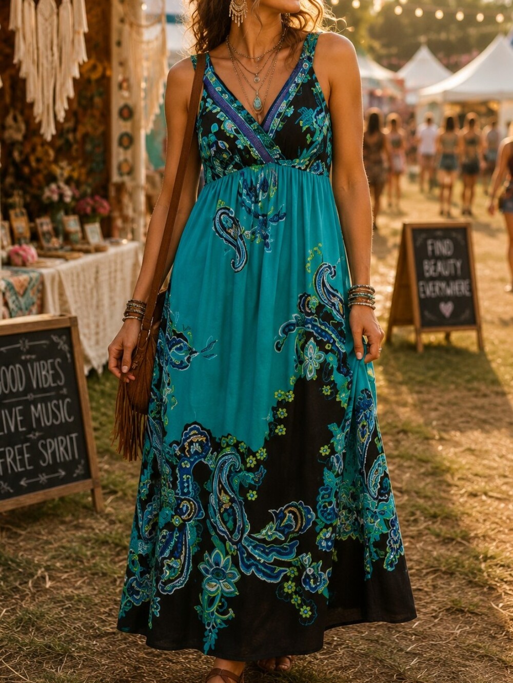 Covington Floral Sleeveless V-Neck Sundress